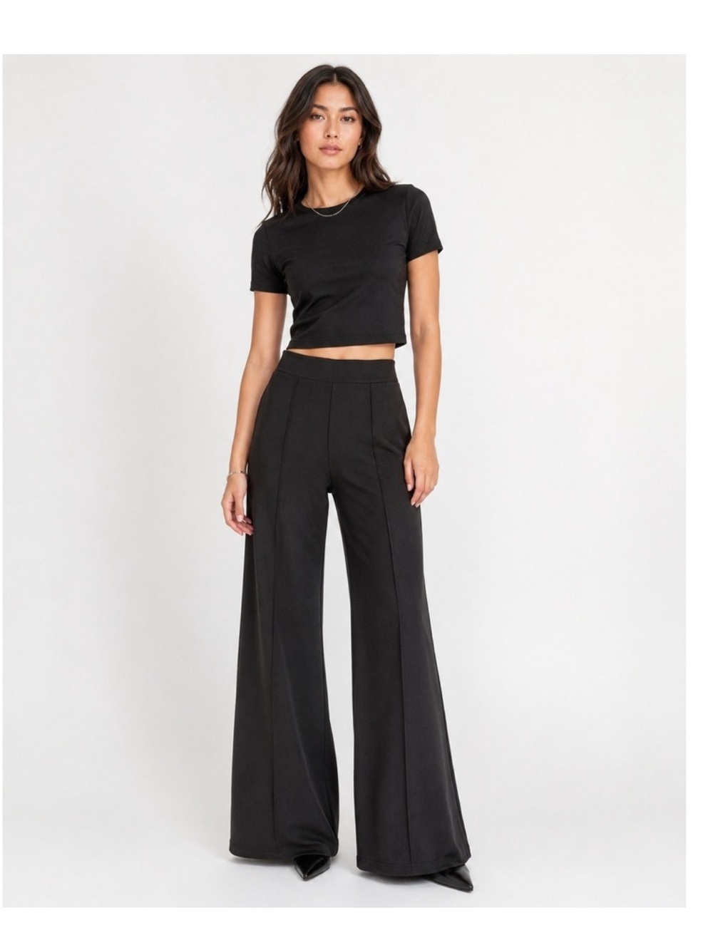Ripley Rader Los Angeles Wide-Leg High-Rise Black Pants size medium NWT Classic
